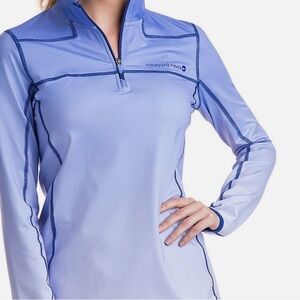 Vineyard Vines Shep Shirt Ombré Ladies Like New Small 1/4 Zip Performance